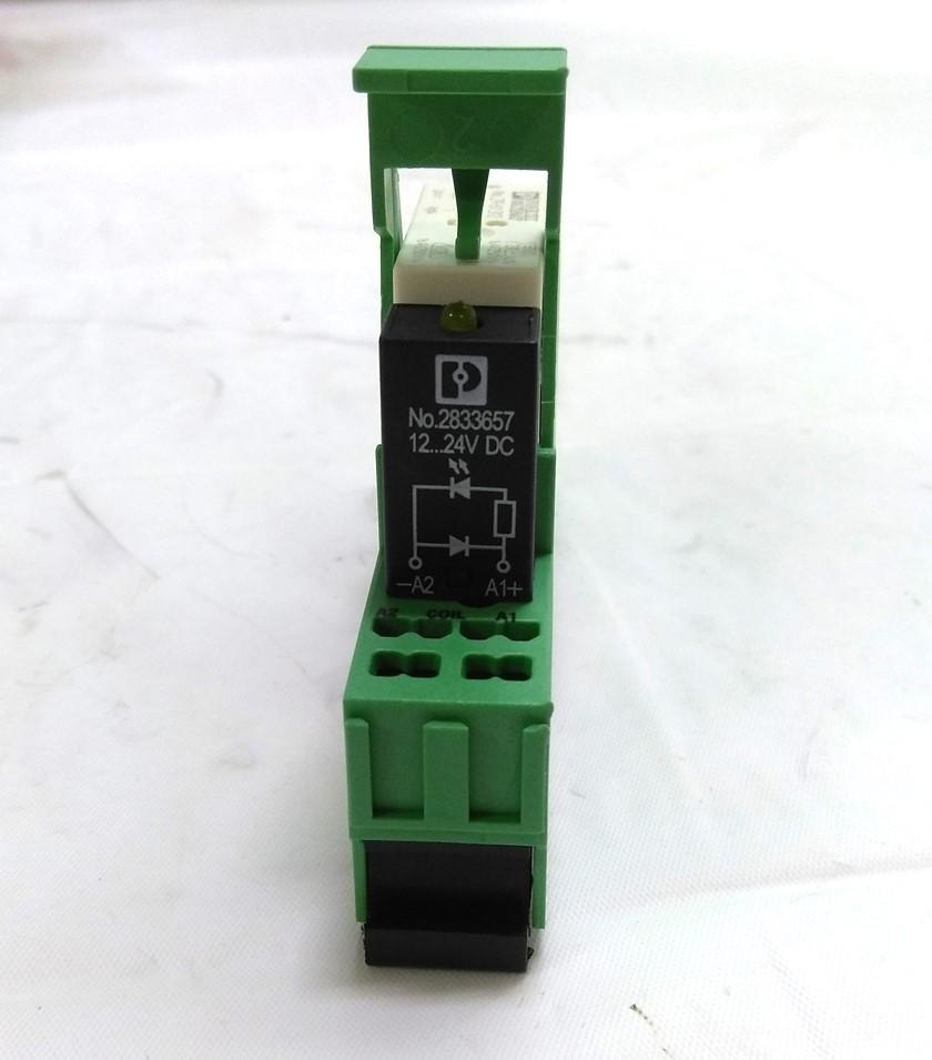 Used Lot of 2 Phoenix Contact 2961312 Relay w/Base & LED, SPDT, 16A 250VAC