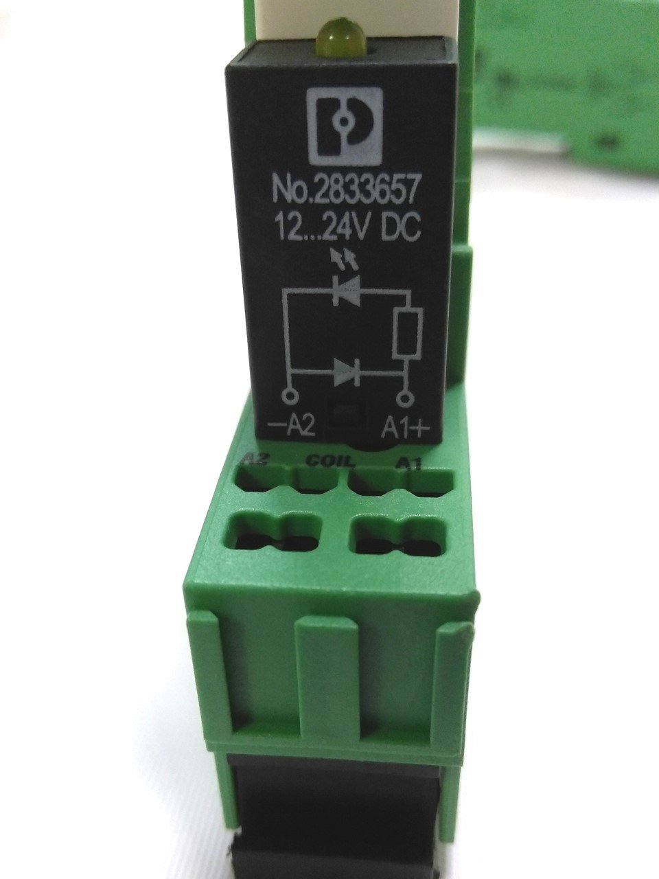 Used Lot of 2 Phoenix Contact 2961312 Relay w/Base & LED, SPDT, 16A 250VAC