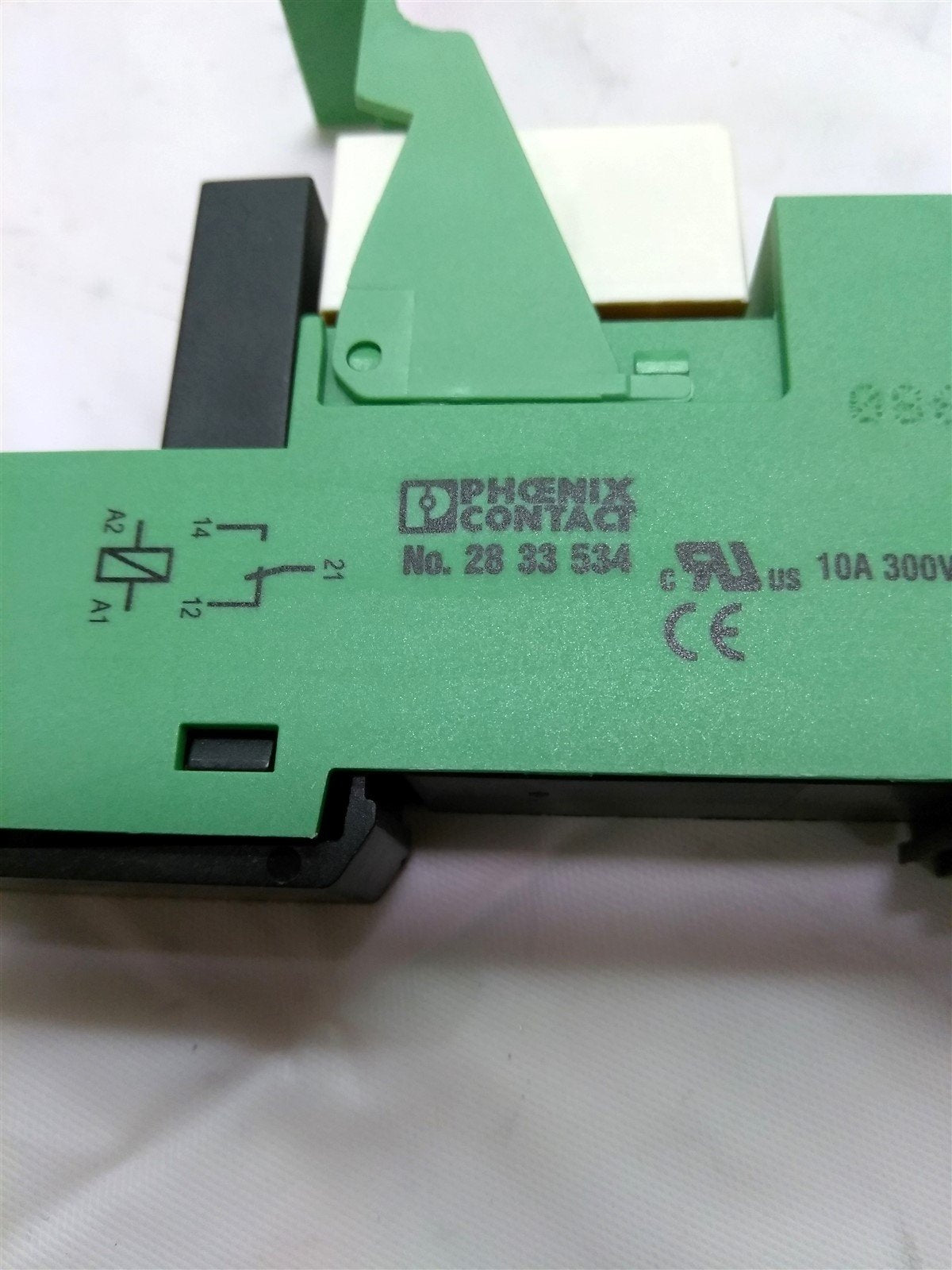 Used Lot of 2 Phoenix Contact 2961312 Relay w/Base & LED, SPDT, 16A 250VAC