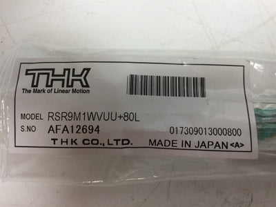 New New THK RSR9M1WVUU+80L Linear Rail and Roller Ball Bearing Carriage, 80mm Long