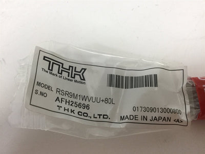 New New THK RSR9M1WVUU+80L Linear Rail and Roller Ball Bearing Carriage, 80mm Long