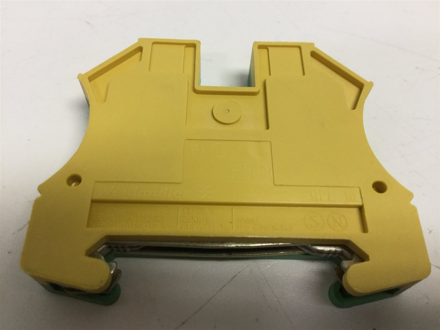 Used Lot of 5 Weidmuller WPE 10 Grounding Terminal Blocks, Voltage: 1000V, Max: 6AWG
