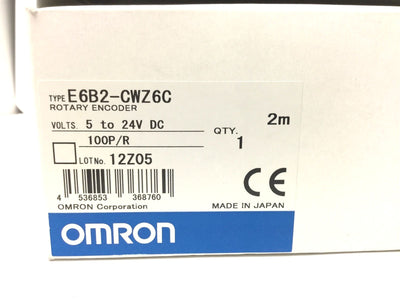 New Omron E6B2-CWZ6C Incremental Rotary Encoder, Shaft: 6mm, Voltage: 5-24VDC