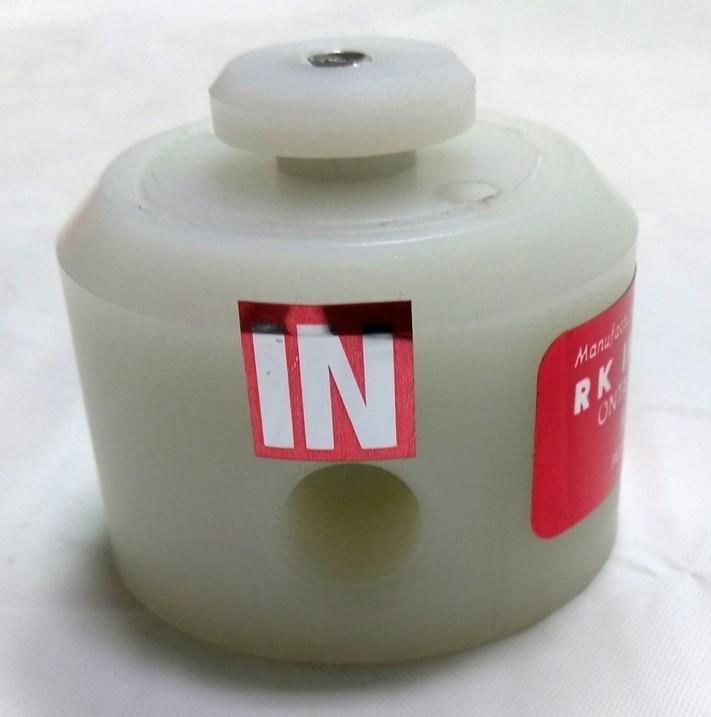 New RK Industries MOV-253 V Foot Operated Valve, 1/4" NPT, 150PSI, PVDF, VITON