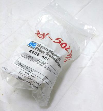 New RK Industries AOV-502 VX1 Pneumatically Actuated Valve, NC, 80PSI, 1/2"NPT