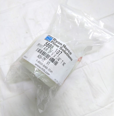 New RK Industries AOV-752 EX1 Pneumatically Actuated Valve, NC, 80PSI, 3/4"NPT