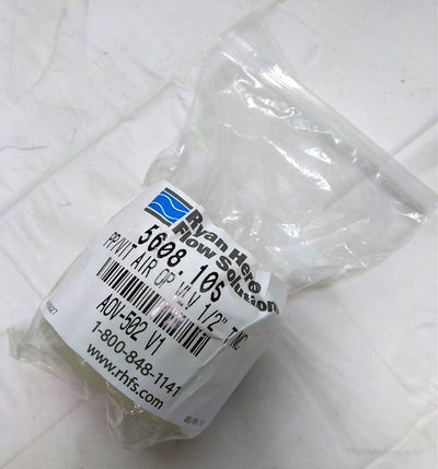 New RK Industries AOV-502 V1 Pneumatically Actuated Valve, NC, 80PSI, 1/2"NPT