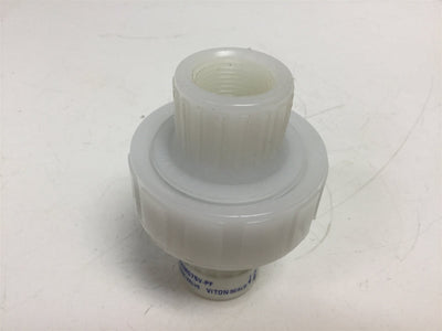 New – Open box Plast-O-Matic Valves Inc CKM075V-PF Diaphragm Check Valve, 3/4" PVDF Viton