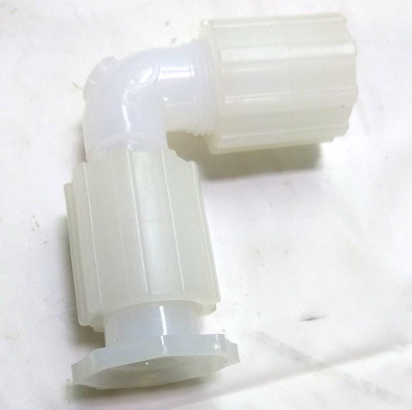 New – Open box Lot of 2 Entegris C8-8FN-1 Elbow Adapter, Flaretek 1/2" to SpaceSaver 1/2", PFA