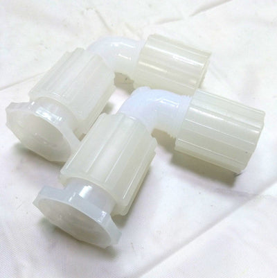 New – Open box Lot of 2 Entegris C8-8FN-1 Elbow Adapter, Flaretek 1/2" to SpaceSaver 1/2", PFA