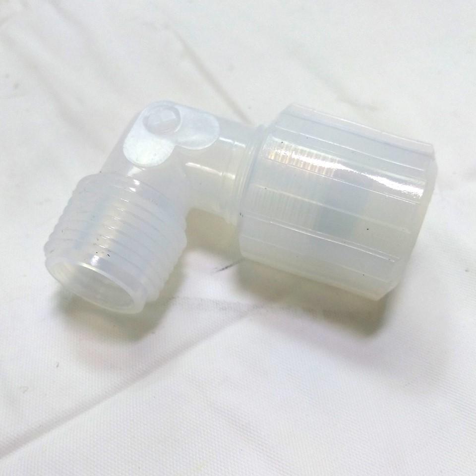 Used Parker GAME-88 Pargrip Elbow, 1/2" Tube Connection to 1/2" MNPT, PFA