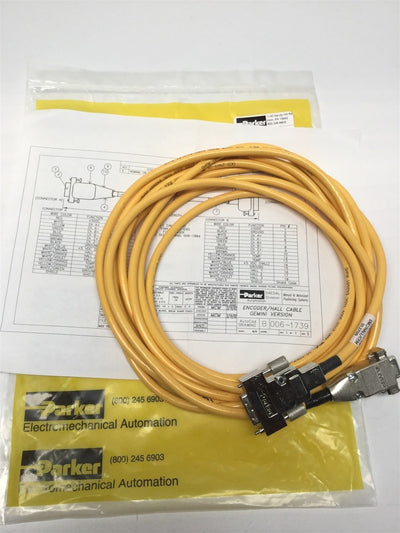 New Parker Daedal 006-1739-5.0 Gemini Encoder/Hall Cable 400LXR Series Positioners