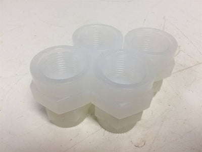New Lot of 4 New Saint Gobain IMP812UAF Grab Seal Adapter, OD Tube: 1/2" Ports: 3/4"