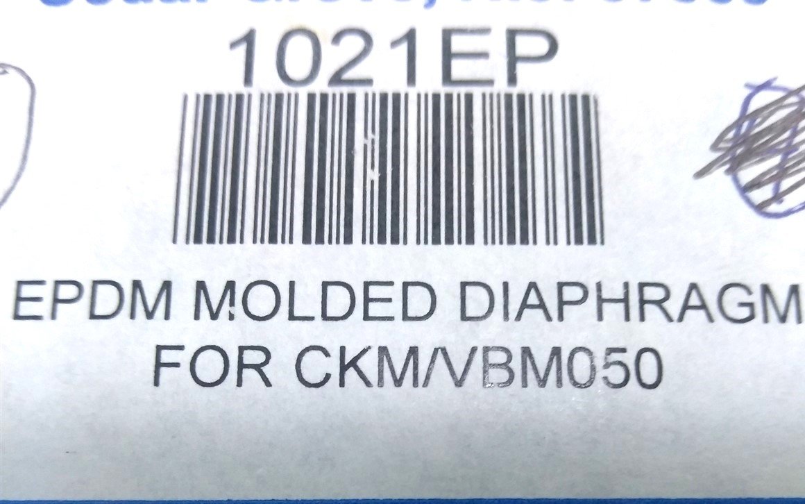 New Plast-O-Matic 1021EP Replacement EPDM Diaphragms For CKM050V