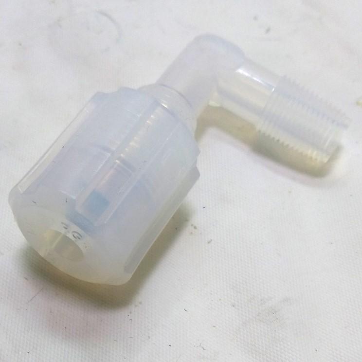 Used Parker GAME-42 Pargrip Elbow, 1/4" Tube Connection to 1/8" MNPT, PFA