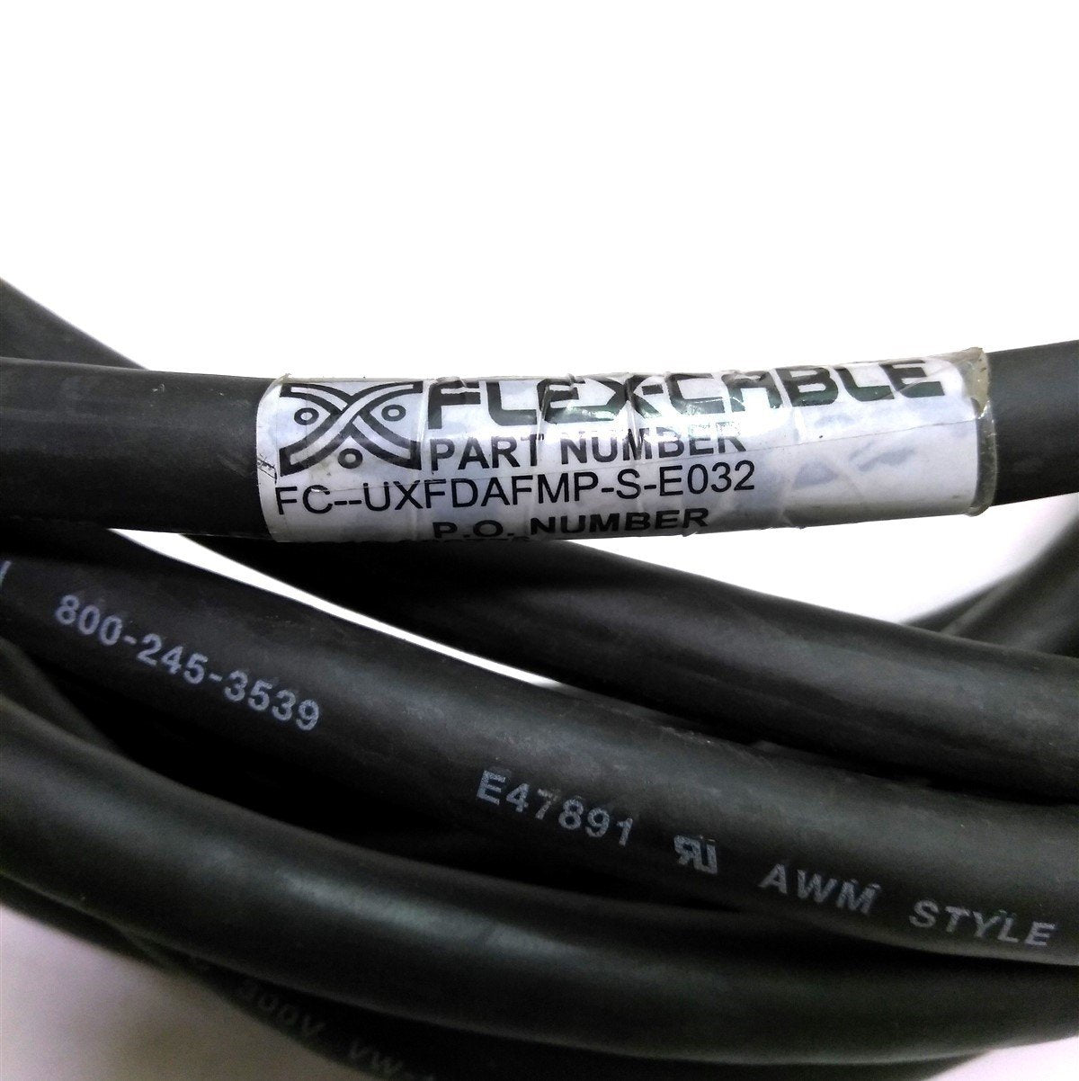 Used Flex-Cable FC-UXFDAFMP-S-E032 Motor Feedback Cable, D-Sub Mnt Flange TNM 19, 32'
