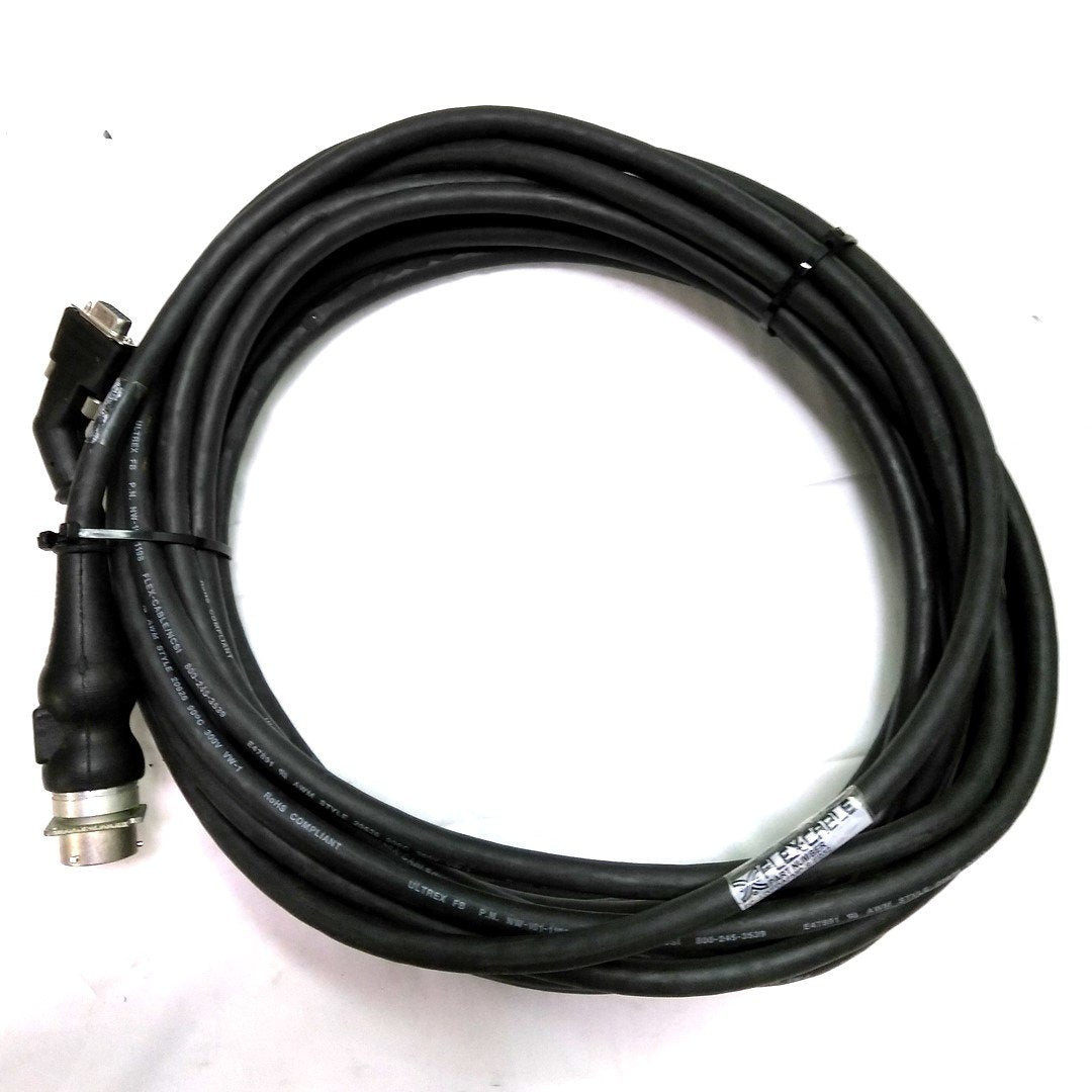 Used Flex-Cable FC-UXFDAFMP-S-E032 Motor Feedback Cable, D-Sub Mnt Flange TNM 19, 32'