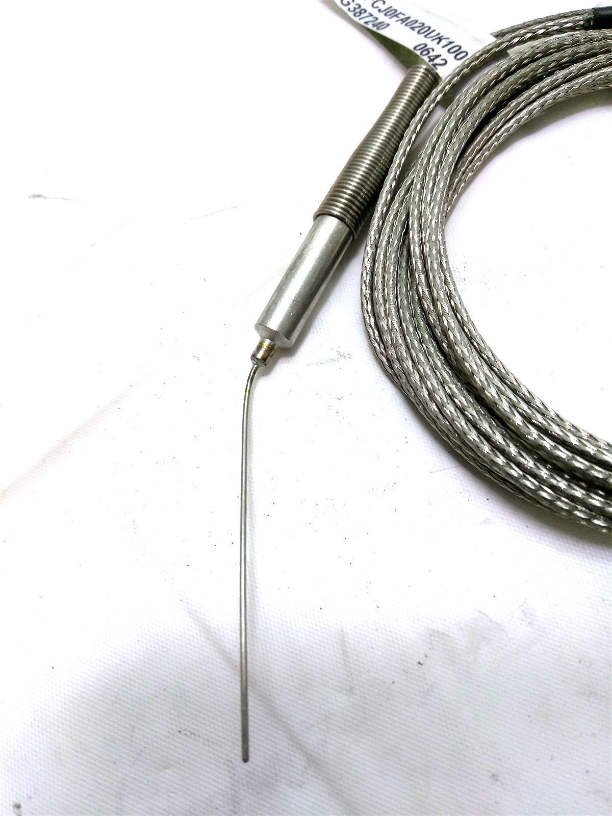 New Watlow AFCJ0FA020UK100 MI Thermocouple, Type K, 100", Mini Plug, Probe 2"