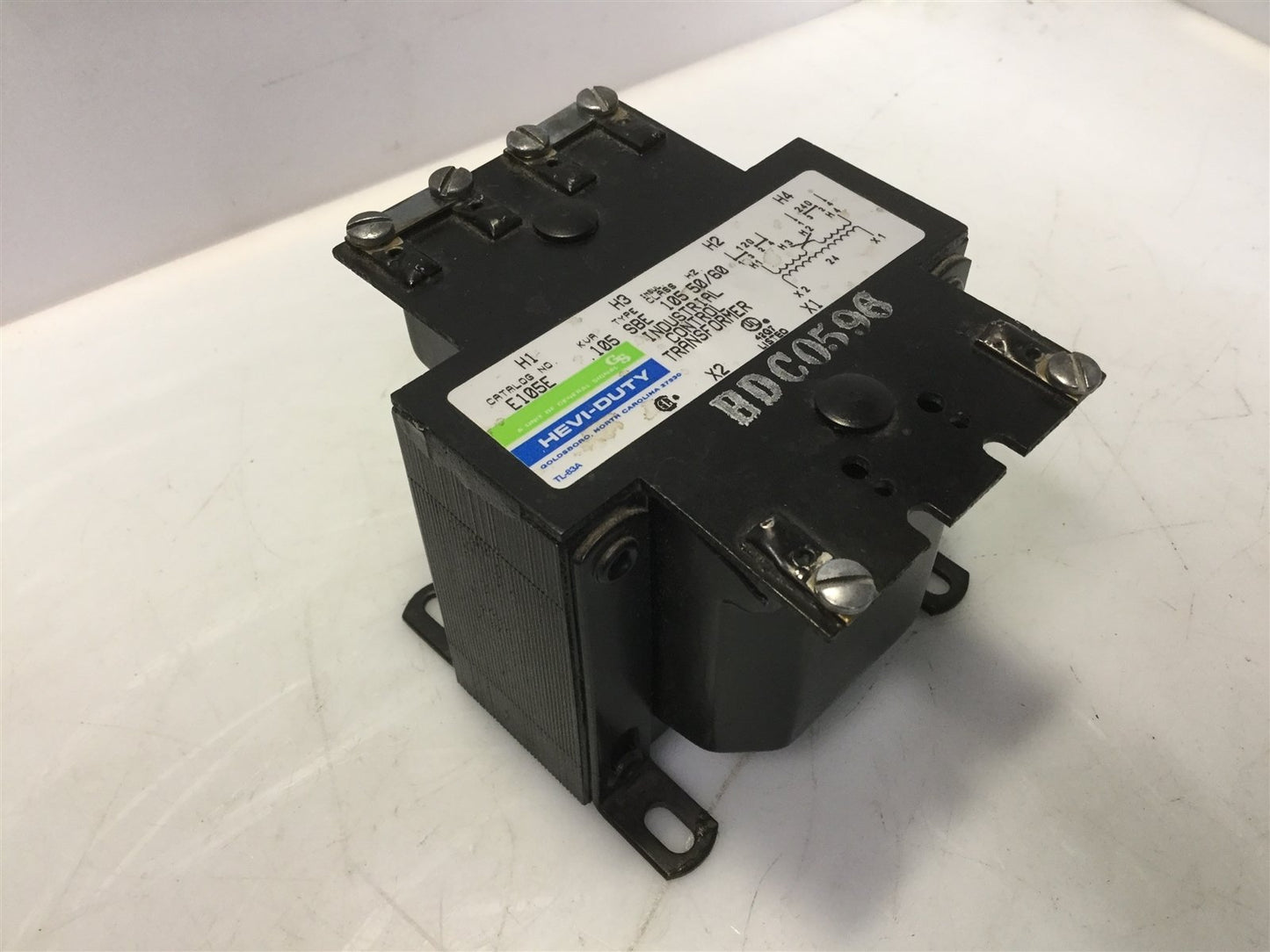 Used GS E105E Controls Transformer SBE 105 .105KVA Pri: 120/240VAC Sec: 24VAC 50/60Hz