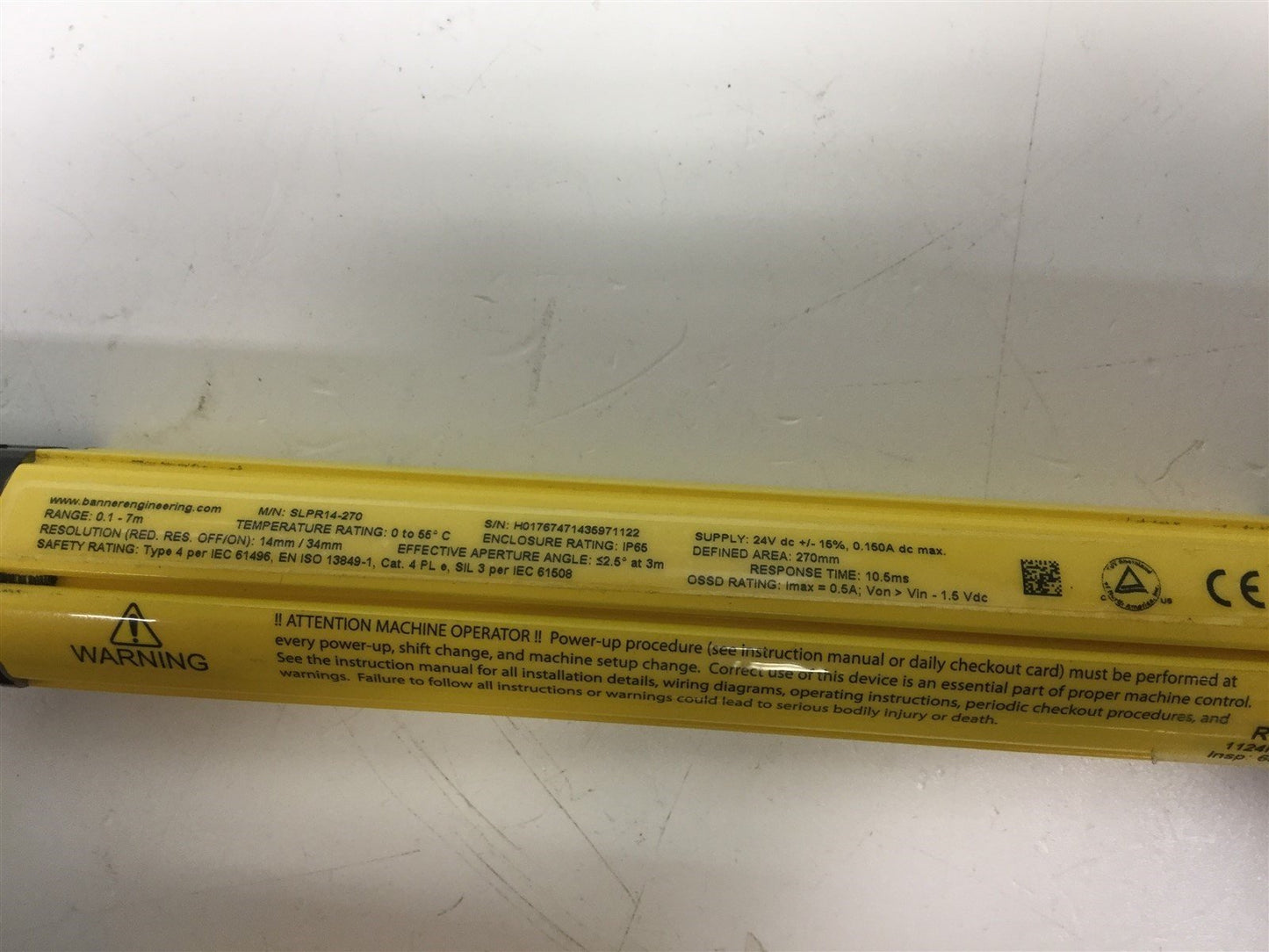 Used Lot of Banner Light Curtain Emitters with Receivers, See Description for Part #s