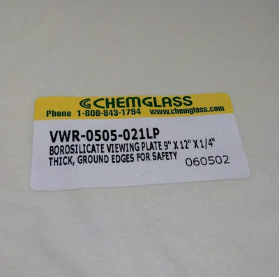 New Chemglass VWR-0505-021LP Pyrex/Duran Borosilicate Plate Glass, 12 x 9 x .25"