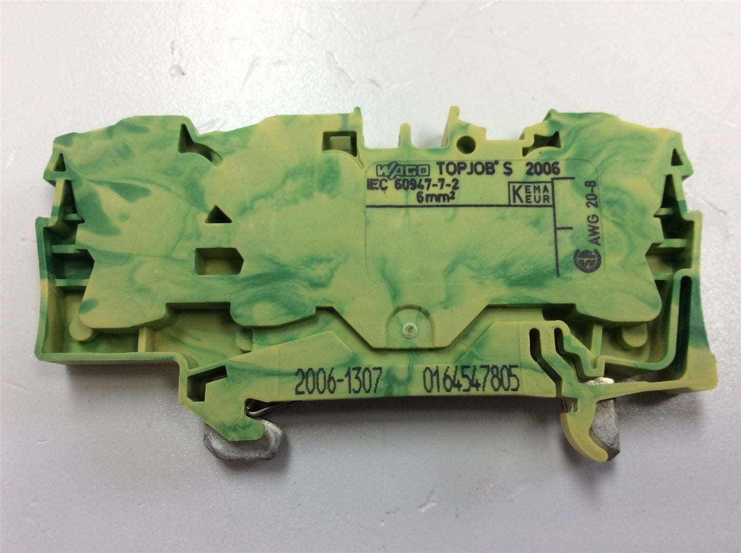 Used Lot of 4 WAGO 2006-1307 Ground Terminal Blocks 3-Conductor 20-8 AWG 800V 41A