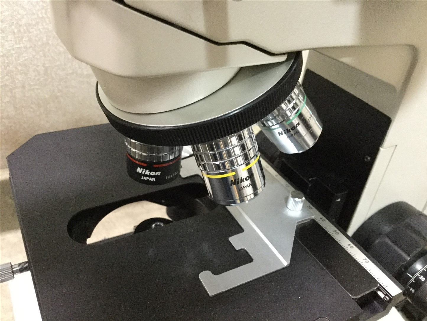 Used Nikon Optiphot Microscope, Power: 100/120VAC, Lamp: 50W, With CFW 10x Eyepieces