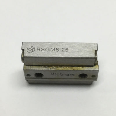 Used Misumi BSGM8-25 Linear SS Ball Bearing Slide Guide Tapped Hole Type, 14mm Stroke