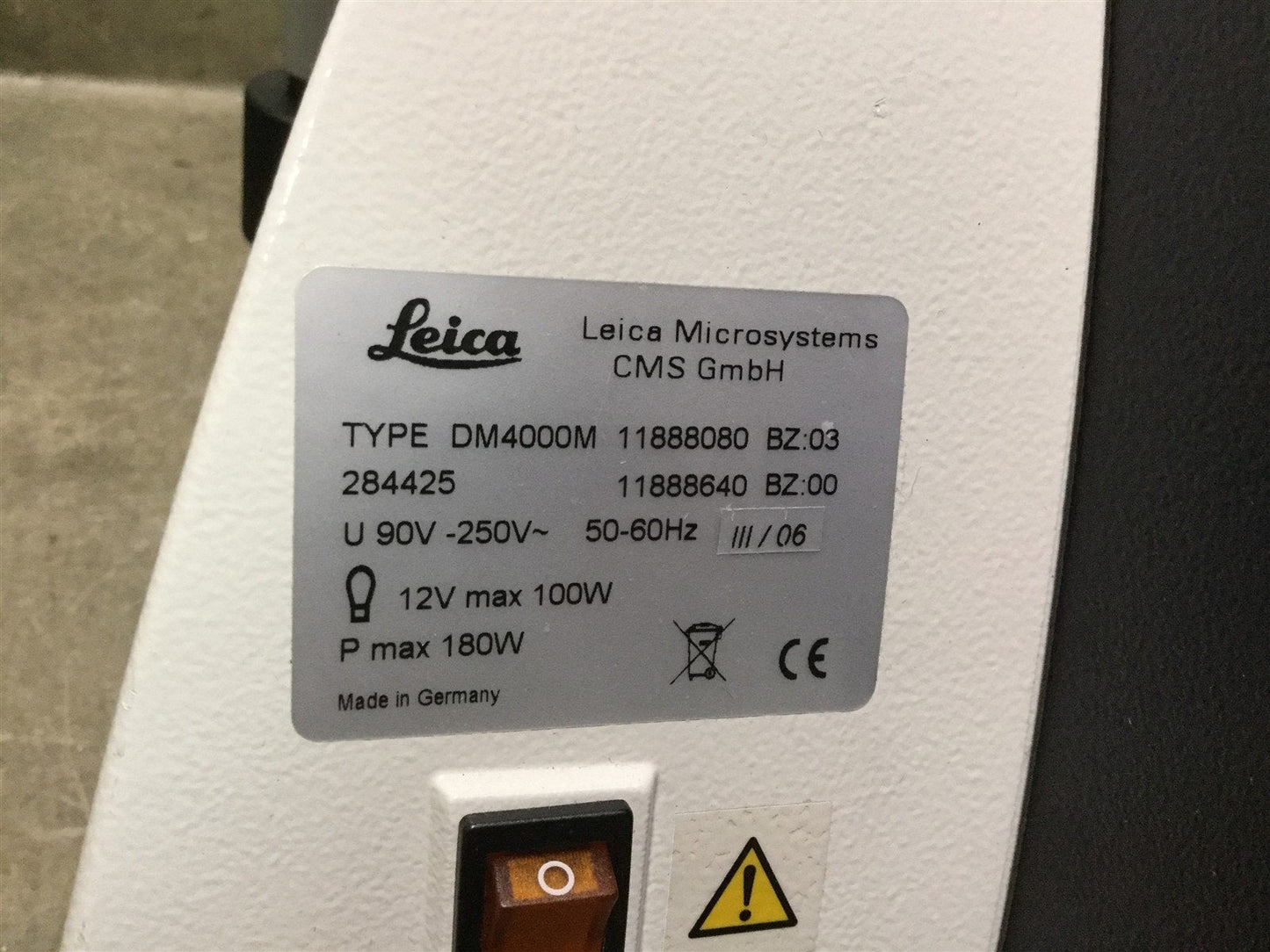 Used Leica DM4000M Microscope, With DFC490 Camera, Voltage: 90-250VAC 50-60Hz