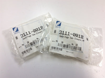 New Lot of 40 Nalge Nunc 3111-0018 Centrifuge Tube Closure Caps Size No. 18
