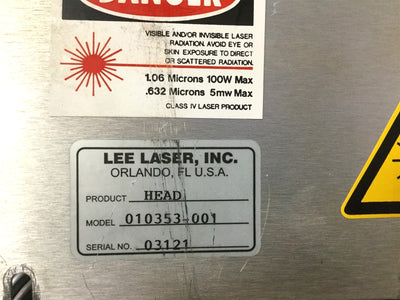 Used Coherent Lee Laser 010353-001 Head Block Assy, Ceramic Cavity Set, LKF-650