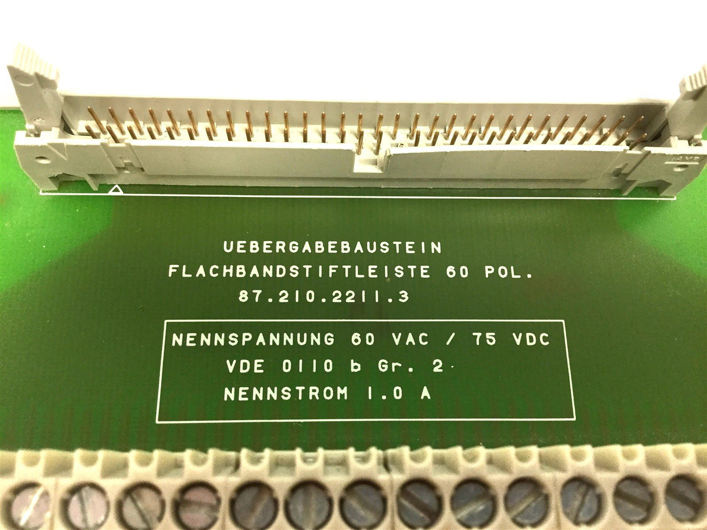Used Wieland Electric 87.210.2211.3 Ribbon Cable IDC Header to 60 Screw Terminals