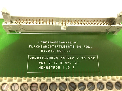 Used Wieland Electric 87.210.2211.3 Ribbon Cable IDC Header to 60 Screw Terminals