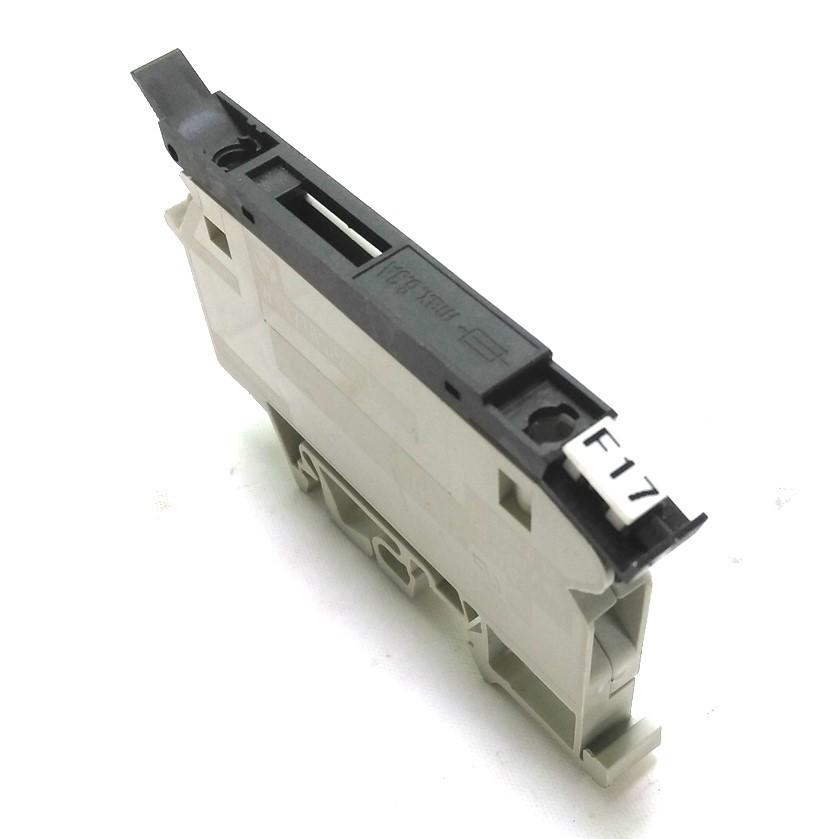 Used Lot of 5 Wieland WK4/THSi5...U Fused Terminal Block, 22-10AWG, 800V 6.3A, L Gray