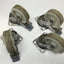 Used Lot of 4 Ruedas Alex ZVI-100 Monobloc Braking Swivel Casters Wheels, 100mm Dia