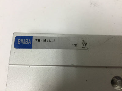Used Bimba TB-1675-E Pneumatic Cylinder, Bore: 16mm, Stroke: 75mm, Ports: 10-32
