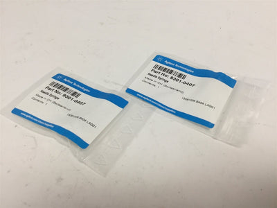 New Lot of 2 New Agilent Technologies 9301-0407 Needle Syringes, Square End Style