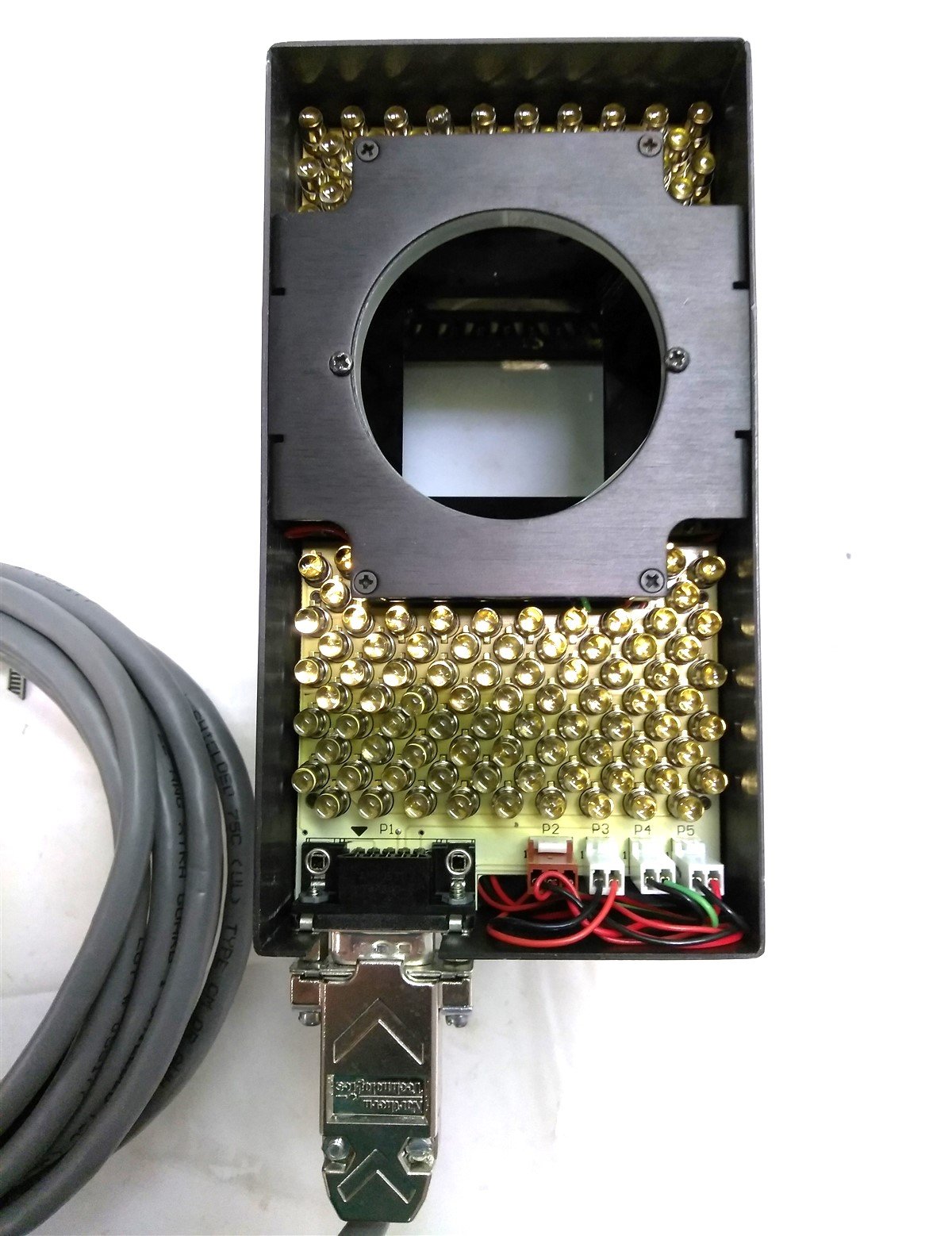 Used Maxlite 020500 Machine Vision LED Light, 117 LEDs, 35mm x 35mm Window, 12' Cable