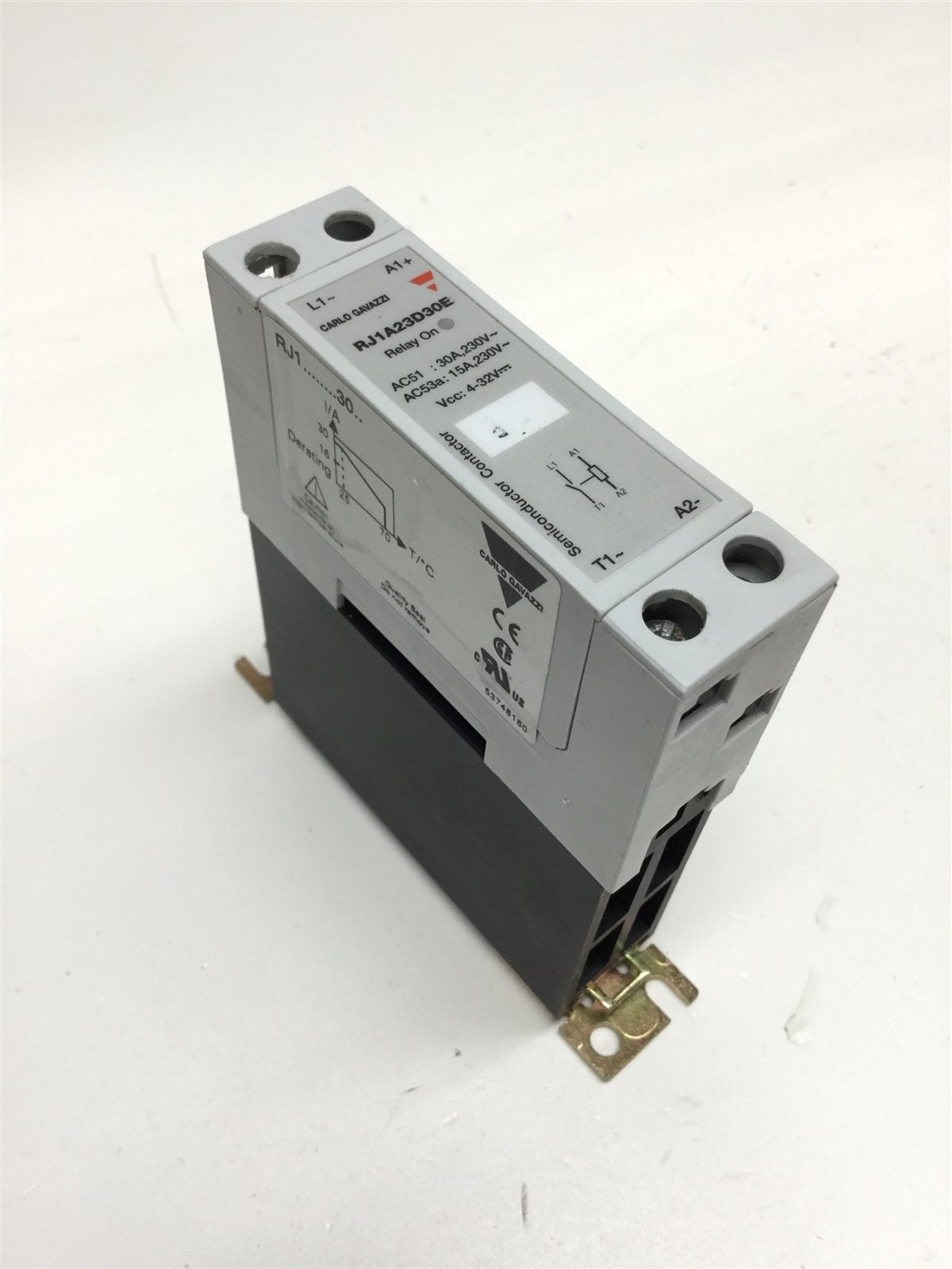 Used Carlo Gavazzi RJ1A23D30E Solid State Relay, Control: 4-32VDC, Contact: 230VAC
