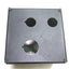 Used Hammond 1590-V Aluminum Enclosure, 8 Holes ,4.75" x 4.75" x 3.5"