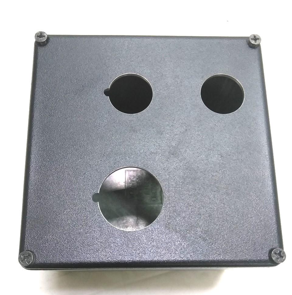 Used Hammond 1590-V Aluminum Enclosure, 8 Holes ,4.75" x 4.75" x 3.5"