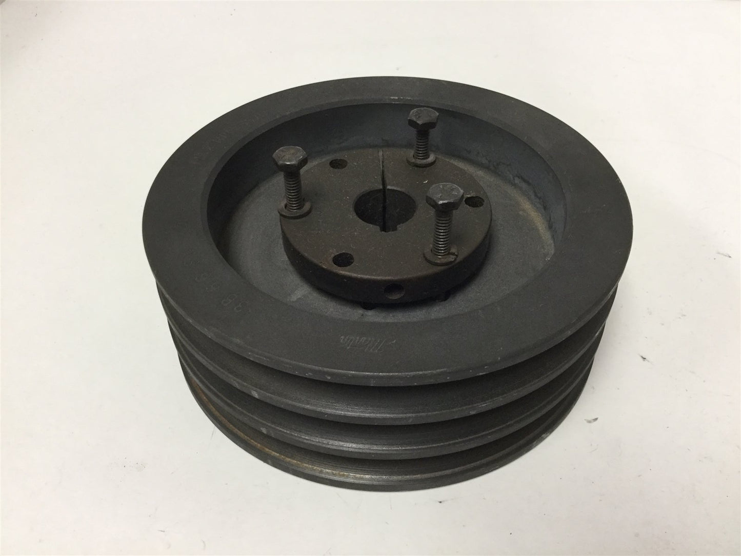 Used Martin 3B6.6SD Cast Iron 3-Groove Pulley Wheel, ID: 2.1", OD: 5.75"
