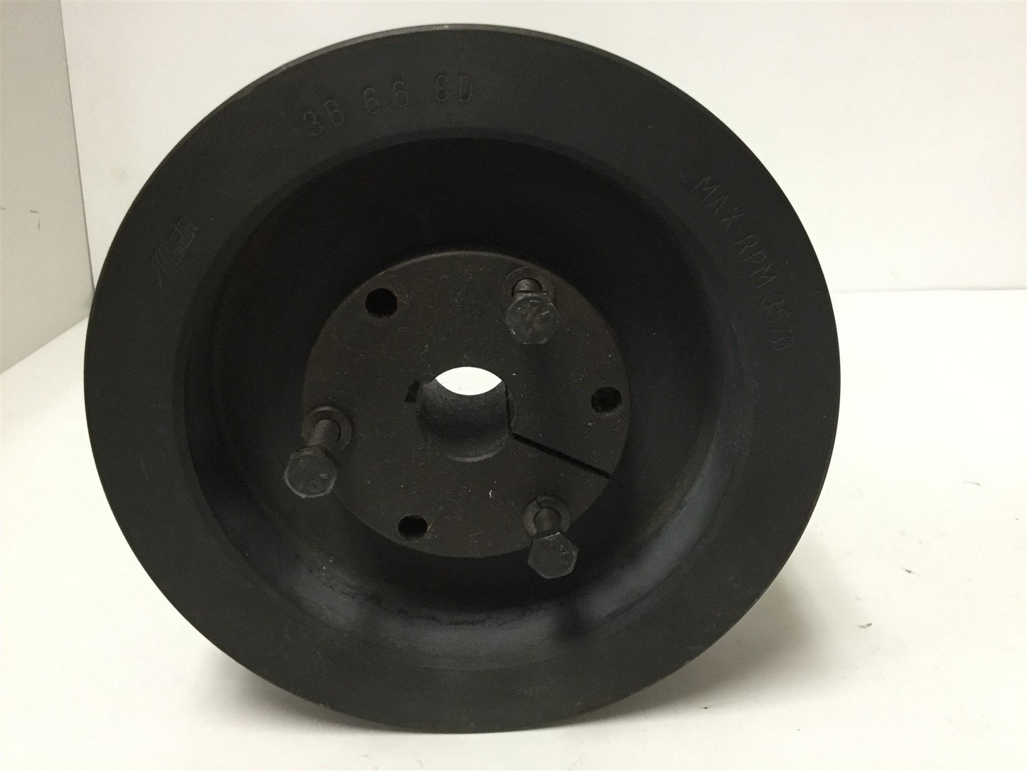 Used Martin 3B6.6SD Cast Iron 3-Groove Pulley Wheel, ID: 2.1", OD: 5.75"