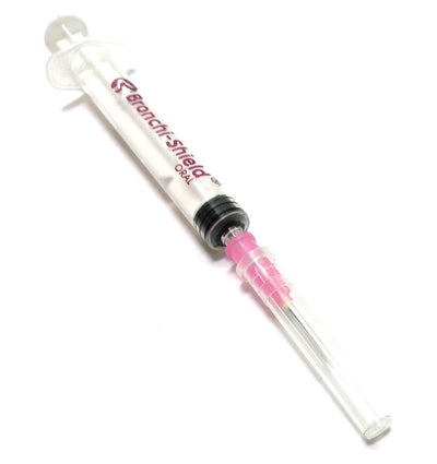 New Lot of 100 New Bronchi-Shield Oral Syringes, 3cc, 1/2" 18 Gauge Needle