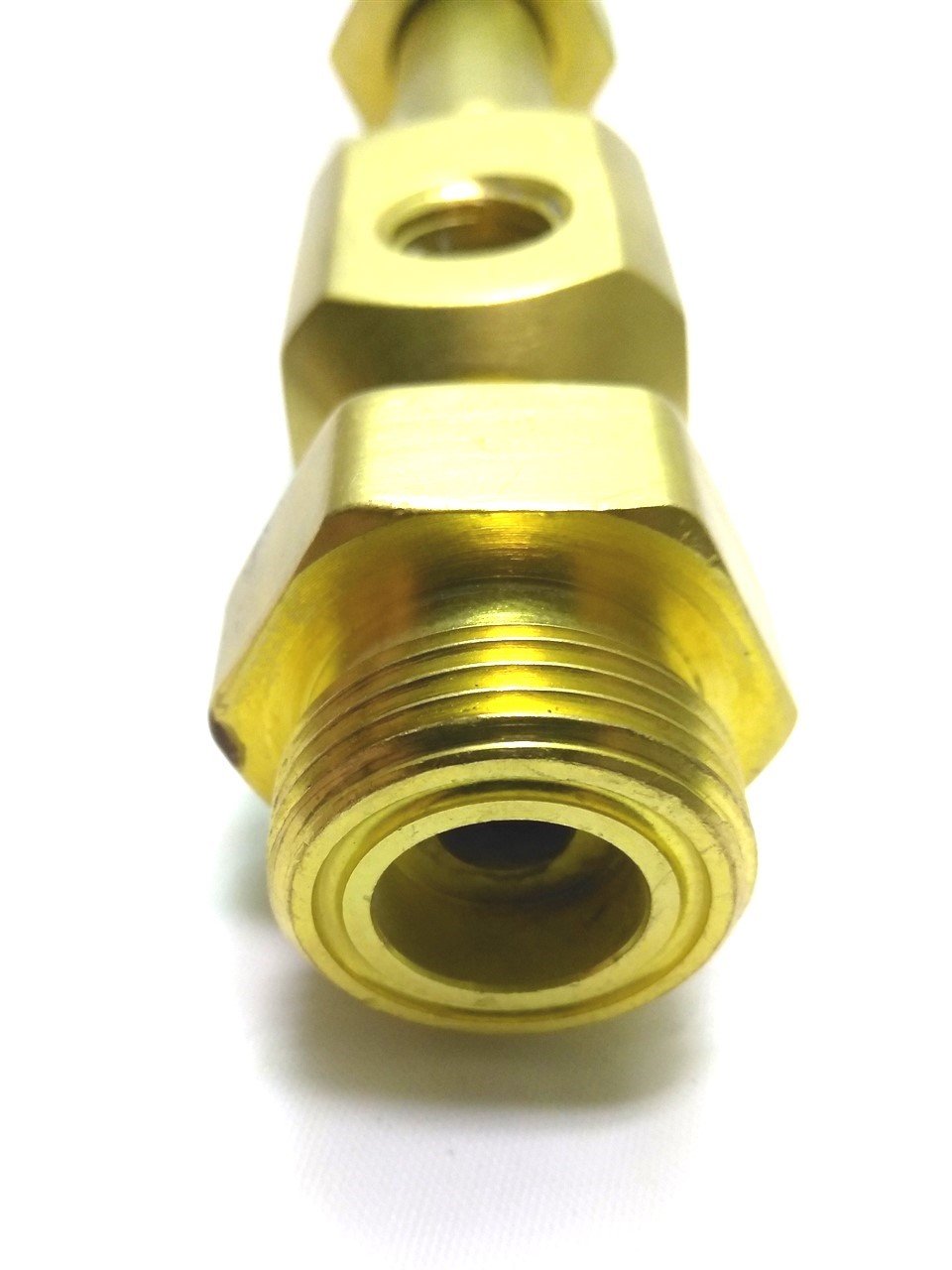Used Matheson 4753-660 Tee for Purge Assembly, 1/4" NPT 3/4" M/F NPT, Brass