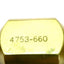 Used Matheson 4753-660 Tee for Purge Assembly, 1/4" NPT 3/4" M/F NPT, Brass