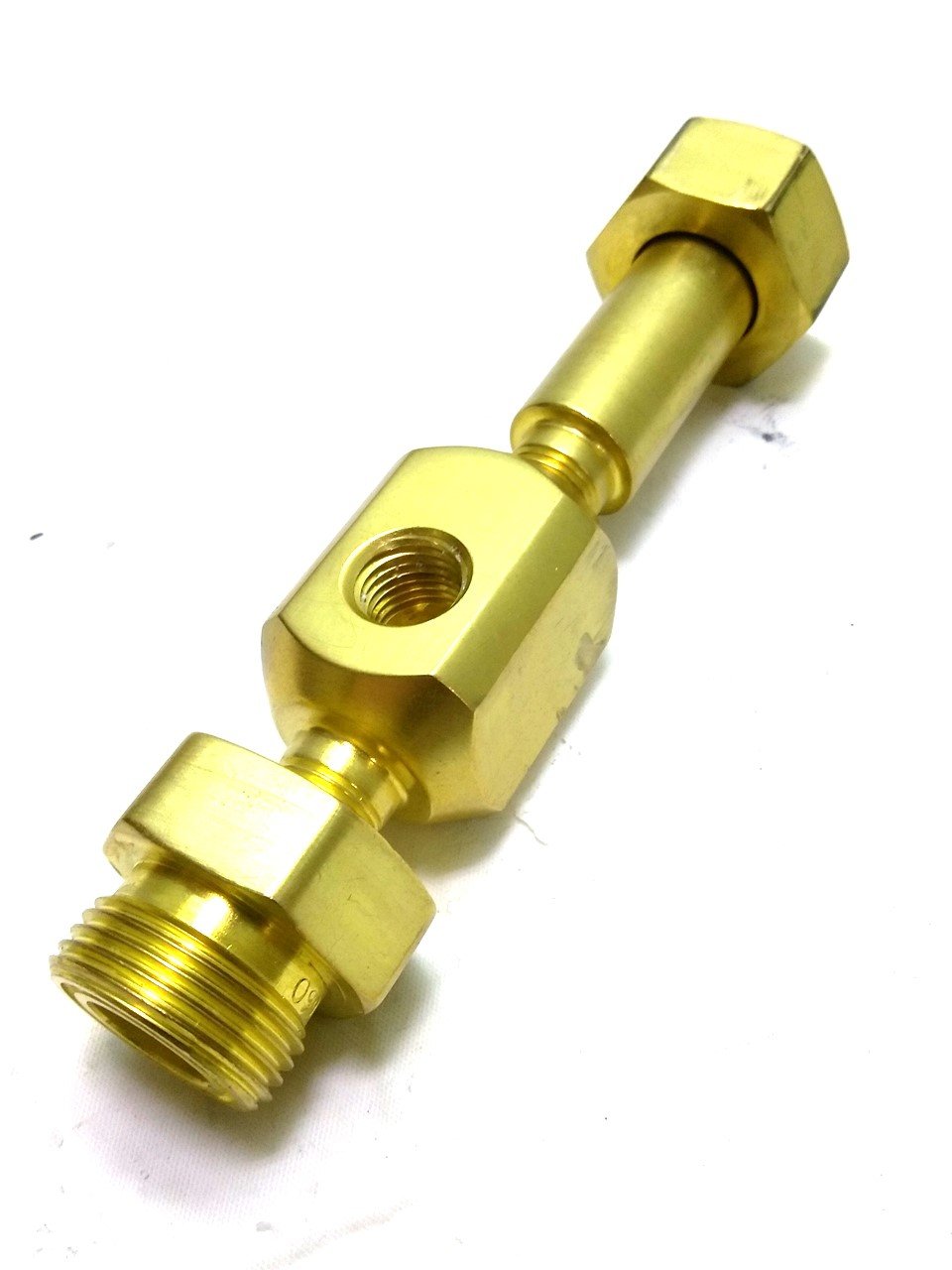 Used Matheson 4753-660 Tee for Purge Assembly, 1/4" NPT 3/4" M/F NPT, Brass