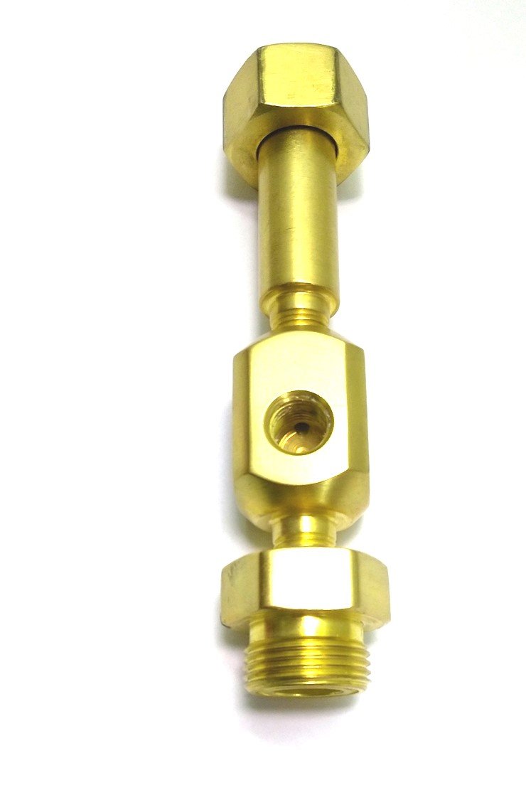 Used Matheson 4753-660 Tee for Purge Assembly, 1/4" NPT 3/4" M/F NPT, Brass