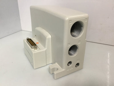 New SMC VVQC4000-3A-3T D-Side End Plate Pneumatic Solenoid Manifold w/Serial