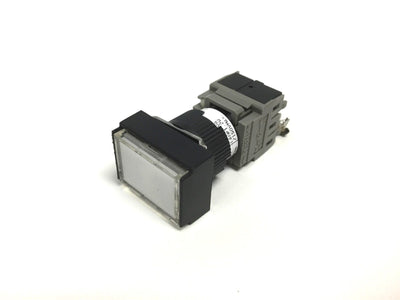 Used Alcoswitch 164TL White Momentary Illuminated Push Button NO/NC Voltage 250VAC 5A